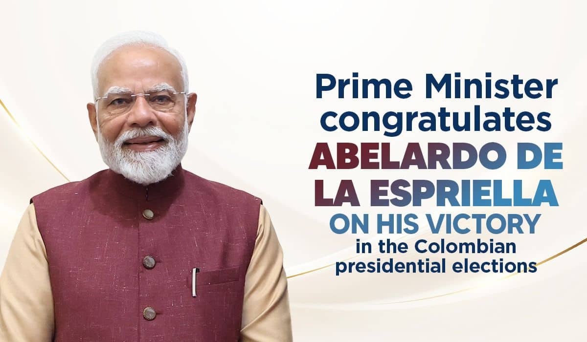 Prime Minister congratulates Abelardo de la Espriella on his victory in the Colombian presidential elections