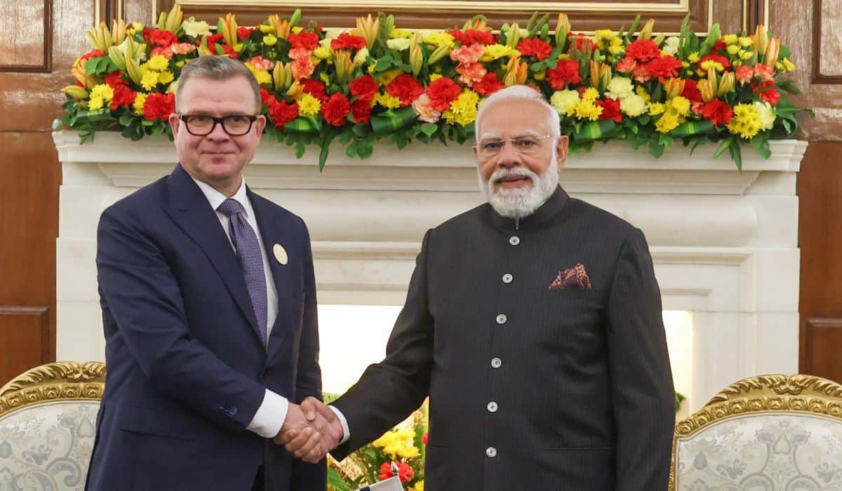 Meeting of Prime Minister with H.E. Mr. Petteri Orpo, Prime Minister of the Republic of Finland on the margins of the AI Impact Summit