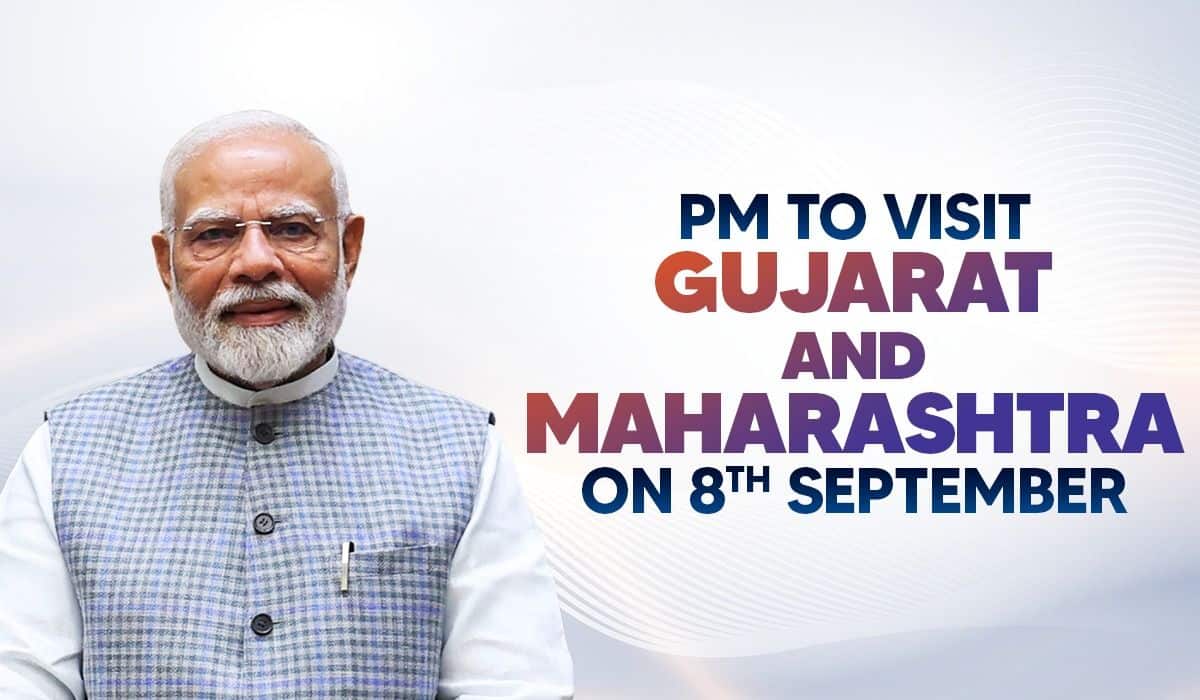 PM to Visit Gujarat and Maharashtra on 8th September