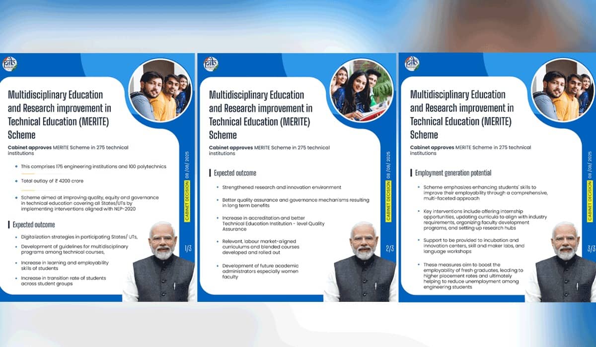 Union Cabinet approves ₹4,200 crore for MERITE Scheme to boost technical education quality & research