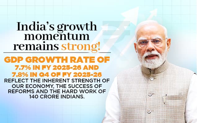 Reform, perform, transform will go on: PM Modi hails 7.7% GDP growth 