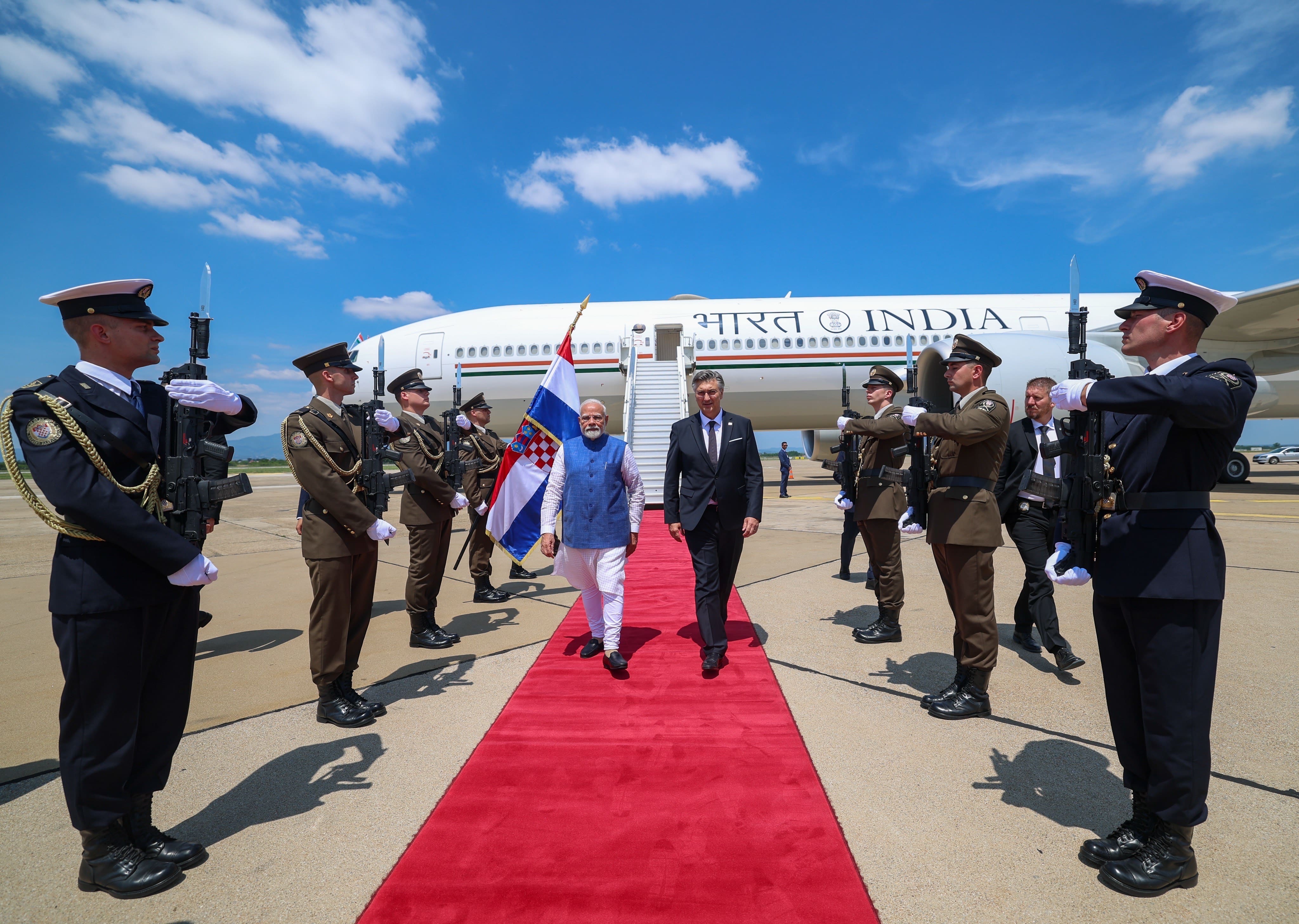PM Modi arrives in Zagreb, Croatia