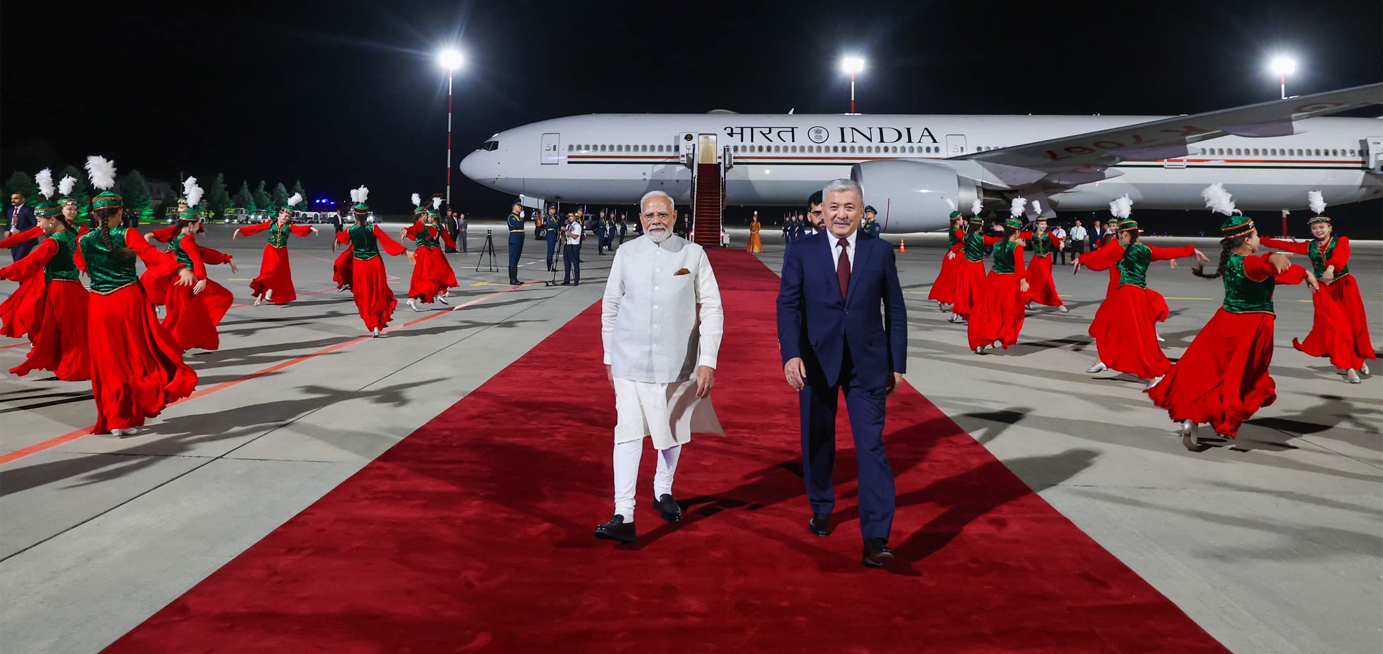 PM Modi arrives in Bishkek