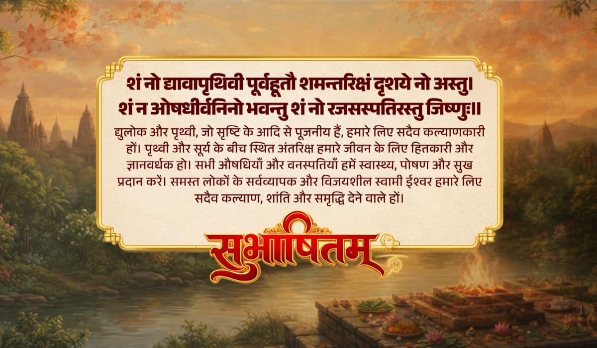 Prime Minister shares Sanskrit Subhashitam highlighting respect for nature and environmental stewardship
