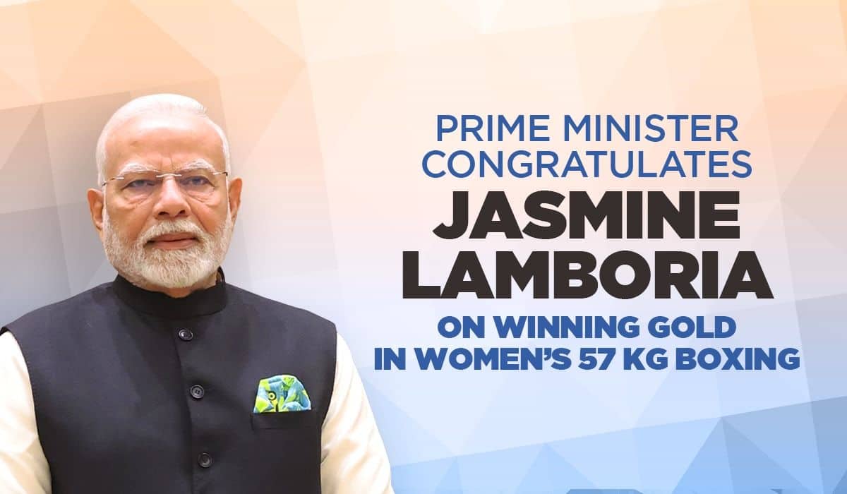Prime Minister congratulates Jasmine Lamboria on winning Gold in Women’s 57 kg Boxing