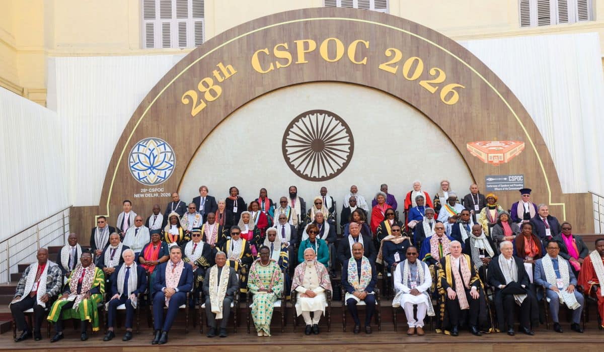 PM Modi inaugurates the 28th CSPOC at the Central Hall of Samvidhan Sadan