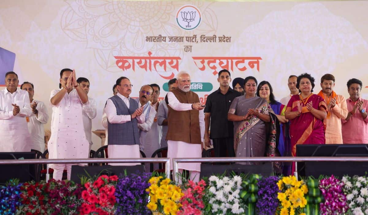 PM Modi inaugurates Delhi BJP’s new office at Deendayal Upadhyaya Marg 
