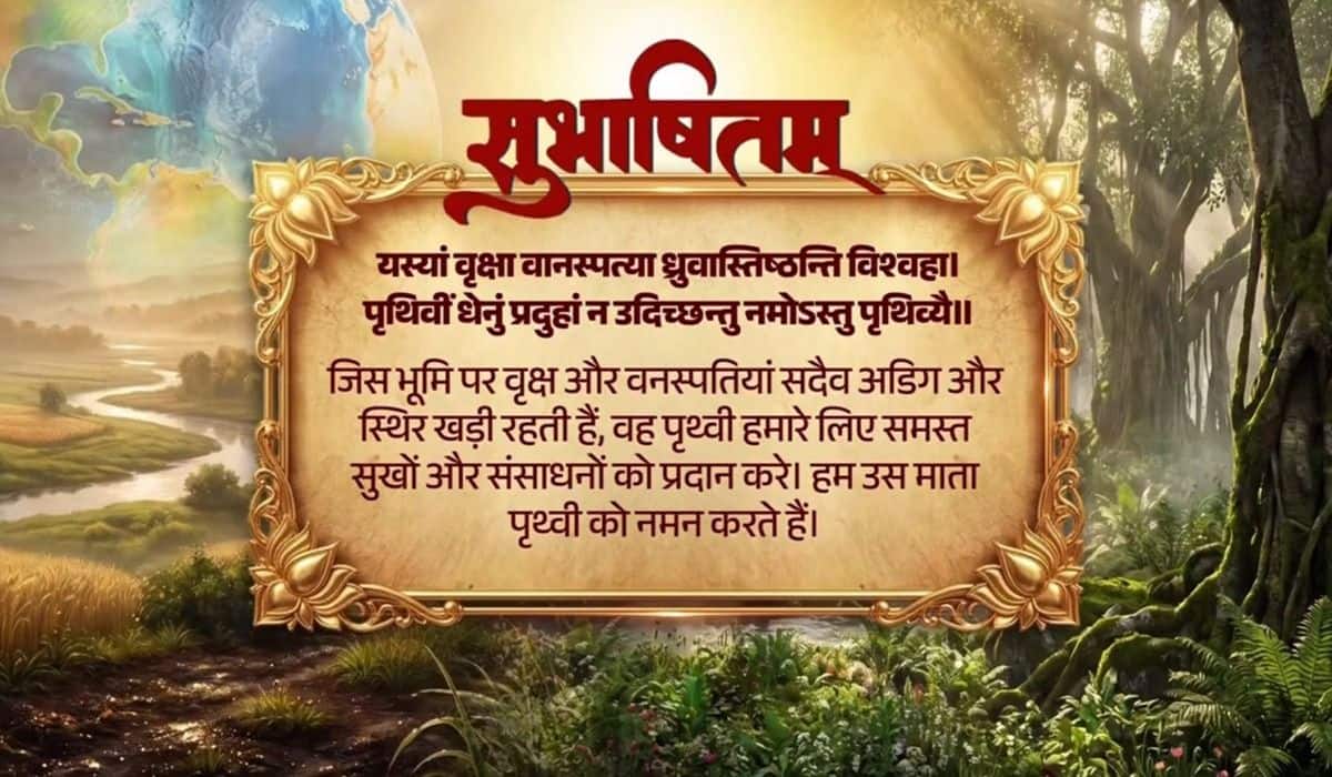 Prime Minister shares Sanskrit Subhashitam highlighting the enduring spirit of Mother Earth