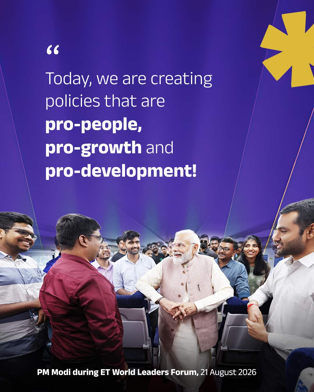 Today, we are creating policies that are pro-people, pro-growth and pro-development!