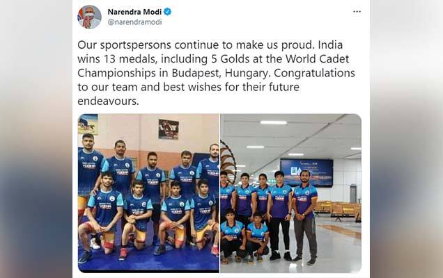 World Cadet Championships in Budapest: 5 GOLDS! PM Modi congratulate Indian contingent for putting up stellar show