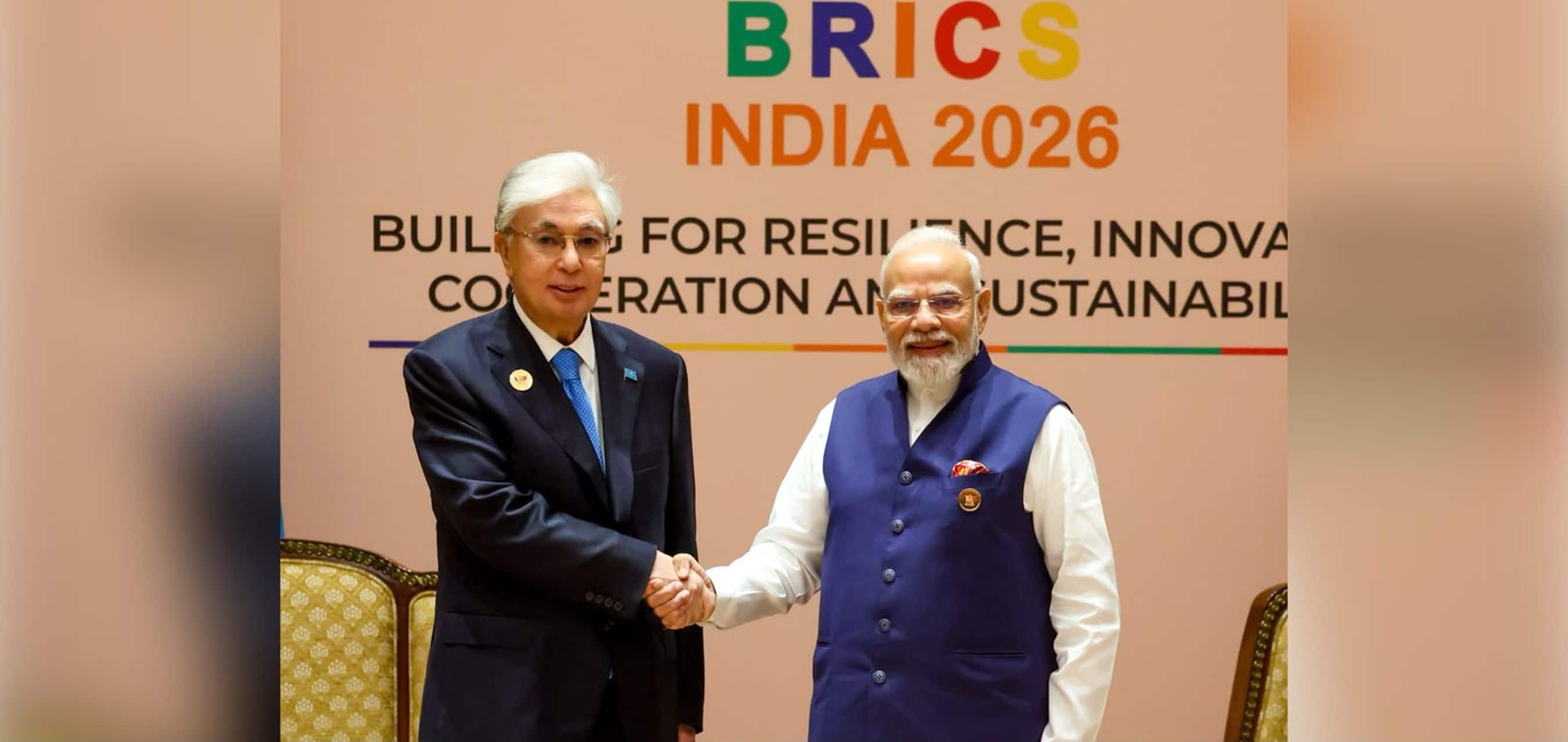 Prime Minister meets with the President of the Republic of Kazakhstan on the sidelines of the BRICS Summit in New Delhi