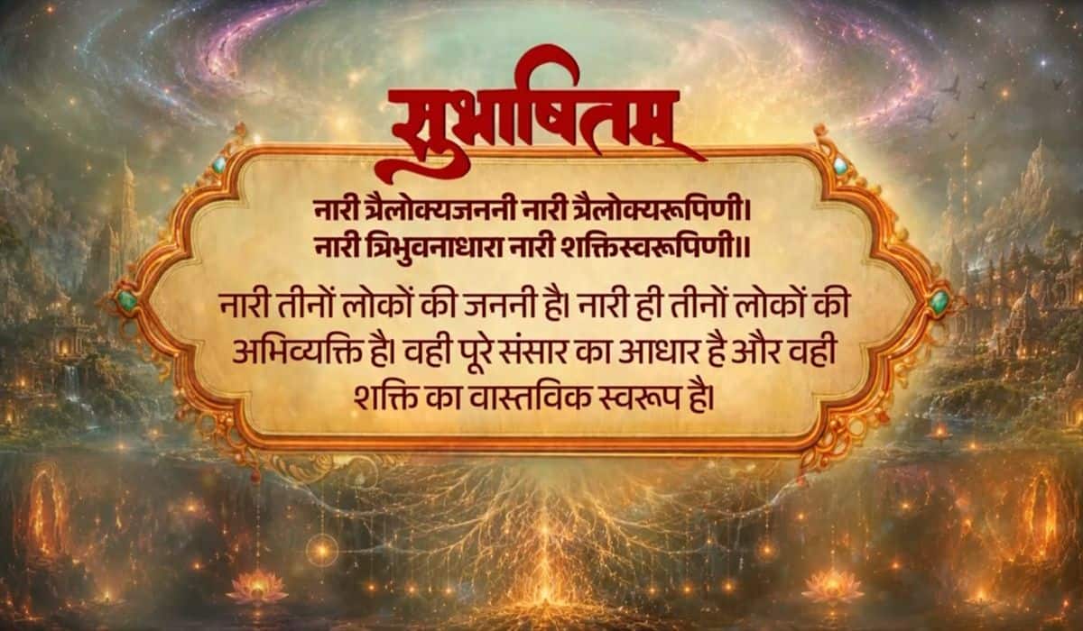 PM shares a Sanskrit Subhashitam highlighting that Nari Shakti is the cornerstone of nation-building and the true embodiment of power