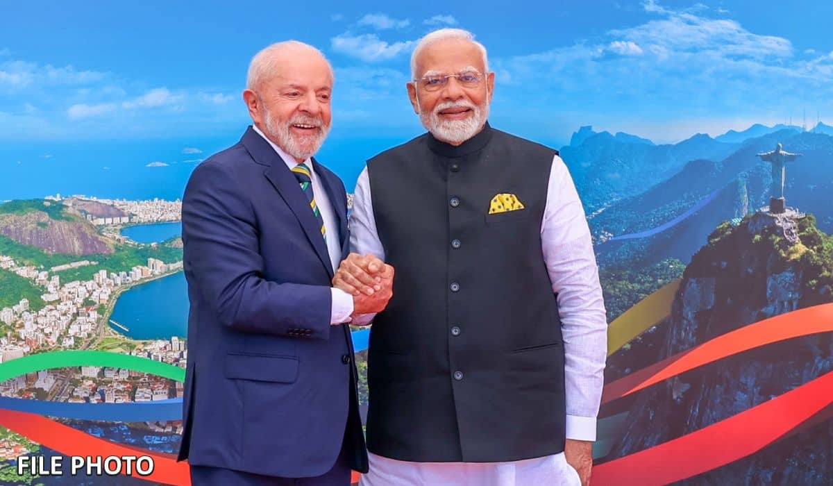 PM Narendra Modi receives a telephone call from the President of Brazil