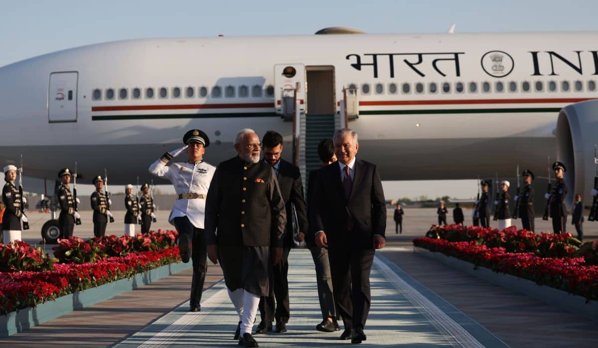 PM Modi arrives in Tashkent