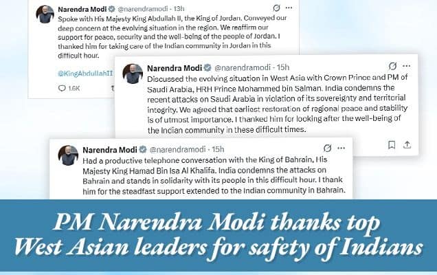PM Narendra Modi thanks top West Asian leaders for safety of Indians
