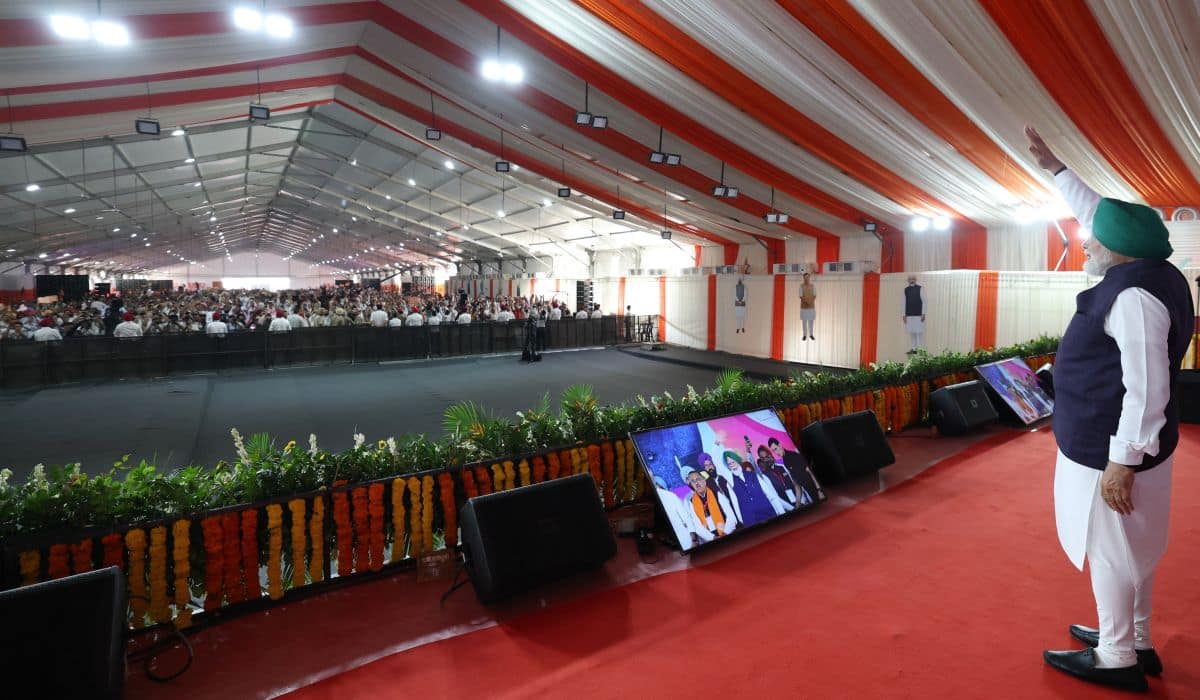PM addresses an energy-packed public rally in Jalandhar, Punjab