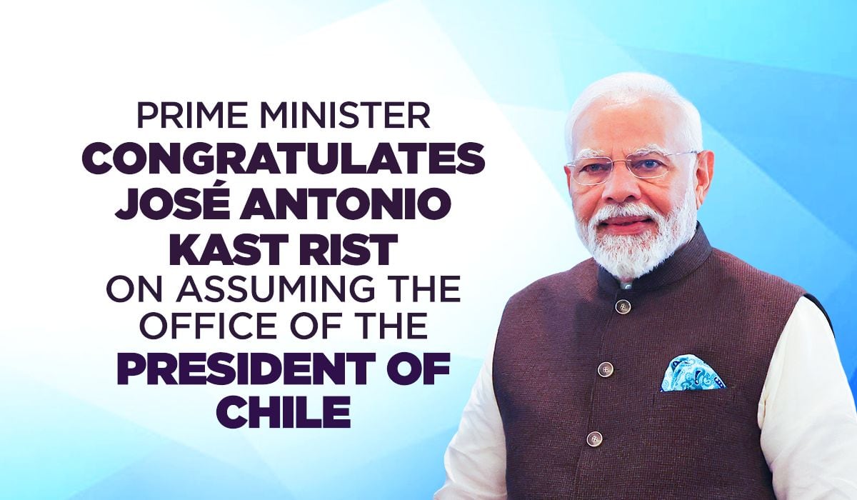 Prime Minister congratulates José Antonio Kast Rist on assuming the office of the President of Chile