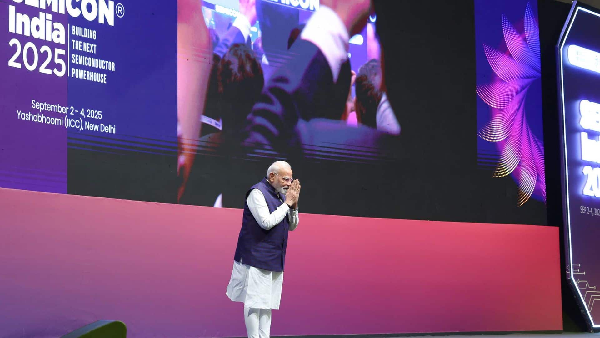 PM Modi inaugurates Semicon India 2025 in New Delhi