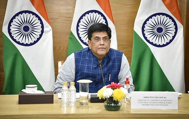 Commerce minister Piyush Goyal says India has concluded nine free trade agreements covering 38 nations 