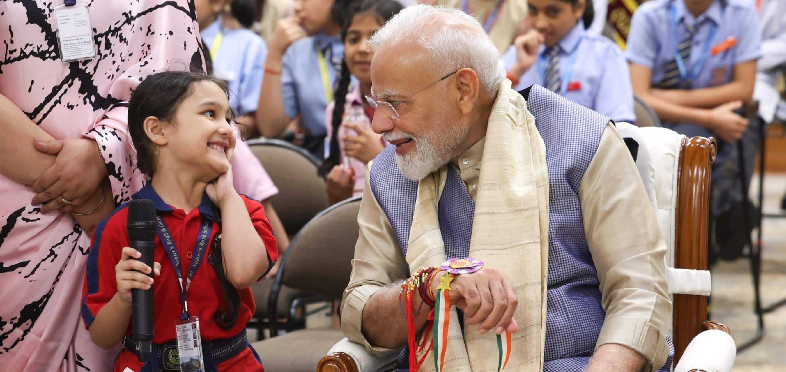 Prime Minister shares glimpses of Raksha Bandhan celebrations at 7, Lok Kalyan Marg