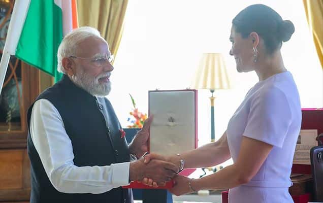 PM Modi Receives Sweden's Top Honour, Royal Order Of Polar Star 
