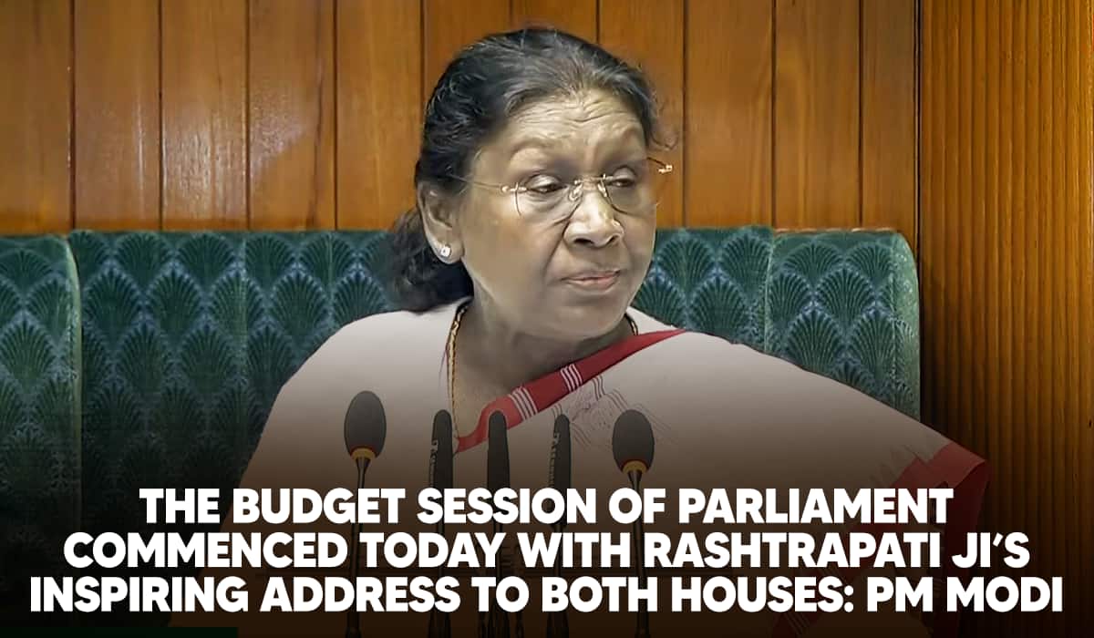 The Budget Session of Parliament commenced today with Rashtrapati Ji’s inspiring address to both Houses: PM Modi
