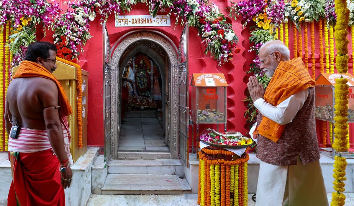 Prime Minister prays at Mata Tripura Sundari Temple in Udaipur, Tripura