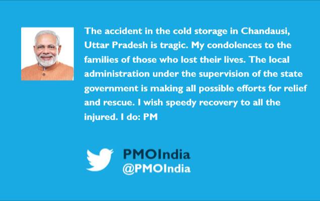 PM condoles loss of lives due to an accident in cold storage in ...