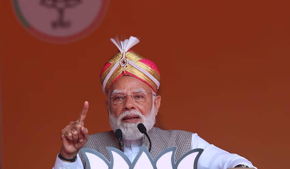 PM Modi addresses a mega public meeting in Bengaluru, Karnataka