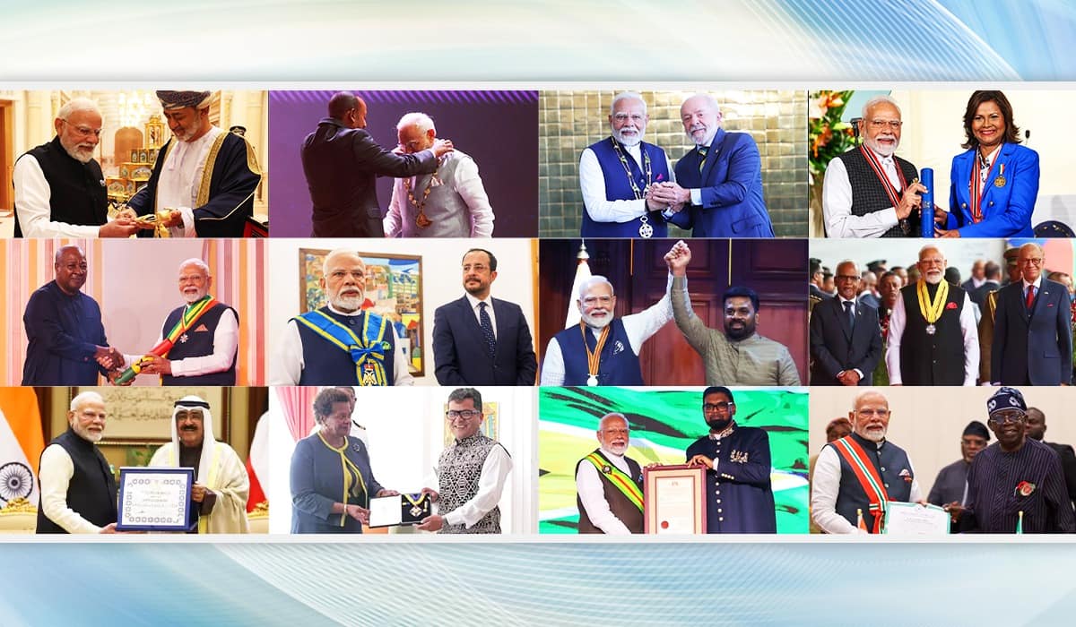 ಪ್ರಧಾನಿ ಮೋದಿಯವರಿಗೆ ಅತ್ಯುನ್ನತ ನಾಗರಿಕ ಗೌರವಗಳು