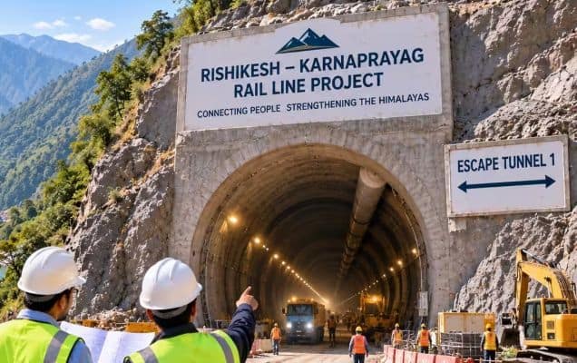 Rishikesh-Karnprayag railway line project for Char Dham connectivity boost hits 41 tunnel breakthroughs