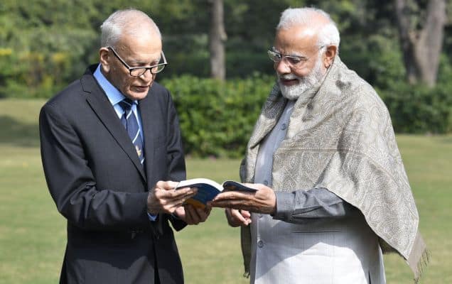 PM meets Air Marshal PV Iyer (Retd)